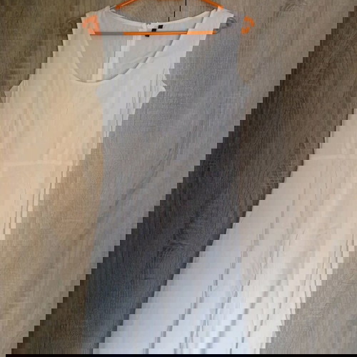 Бял прозрачен рокля Benetton като нов с цип