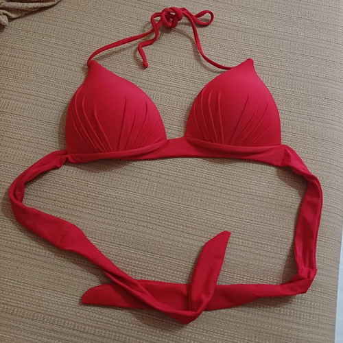 Red bikini top like new, size Small