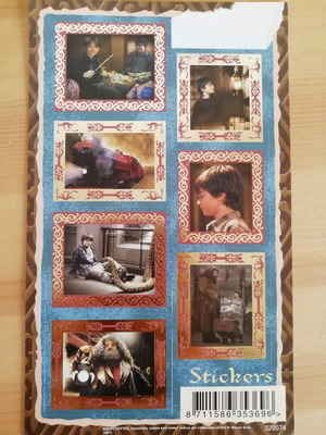 Harry Potter Collectible Stickers used, vintage 2001 Warner Bros
