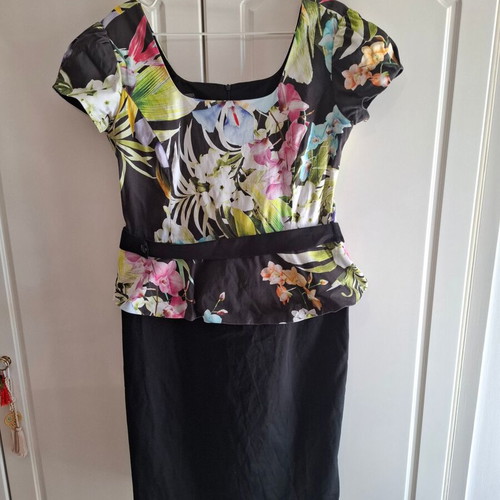 Billy Sabbado Floral Midi Dress with Belt XL like new