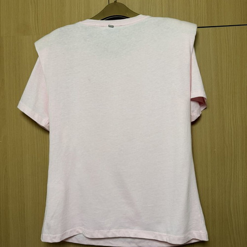 Bsb cotton t-shirt with rhinestone necklace, like new, pink, size S
