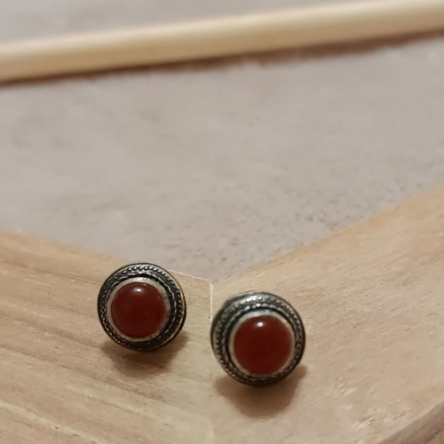 Silver 925 earrings with semi-precious stone like new