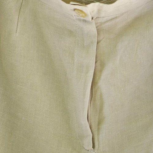 Women's vintage blazer and pants set used, linen, white and beige