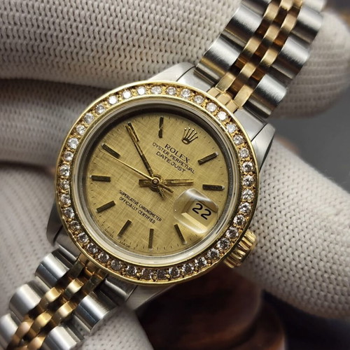 Rolex Datejust 26mm like new with diamond bezel and Jubilee bracelet