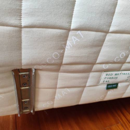 Cocomat mattress used, two parts 1.60x2.00 with topper