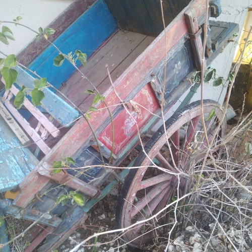 Cart used, decorative for garden or store