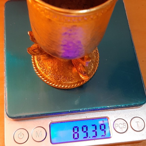 Silver 925 'Kosmima' cup by Zolotas used, decorative vintage piece