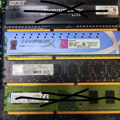 Ram DDR3 memory used 4GB 1600MHz, pack of 25 pieces