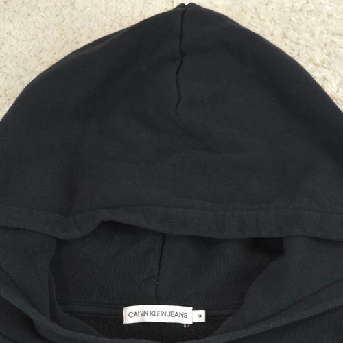 Calvin Klein Jeans Black Hoodie used with Distressed Logo