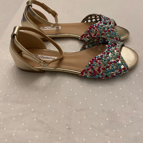 Bellamica low sandals new, multicolor with gold details