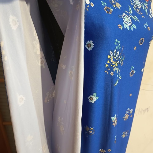 Summer dress long, new, Greek made, blue multicolor
