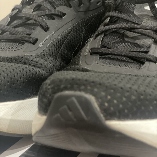 Adidas athletic shoes size 44, black and white
