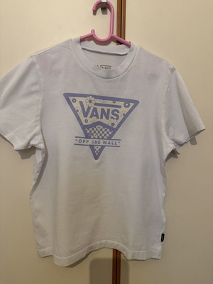 Vans girls white t-shirt like new, size M for 10 years old