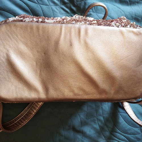 Backbag Tom&Eva backpack gold with gold sequins like new