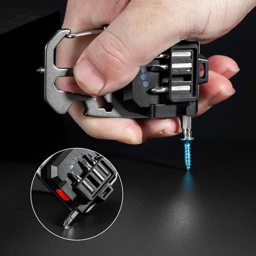Survival multitool carabiner new with flashlight and multiple functions