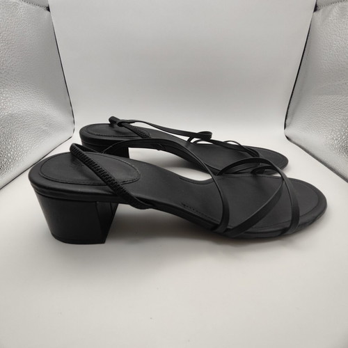 H&M Black Strappy Sandals with Low Block Heel Size 41 like new
