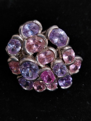 Silver ring 9.25 with stones used