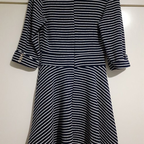 Mini striped dress new, white-blue, size S