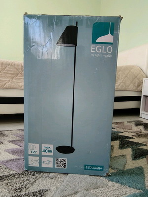 EGLO Estaziona floor lamp new, black, 1xE27