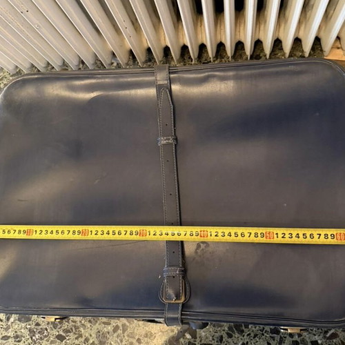 Vintage suitcase set used, blue, 2 pieces