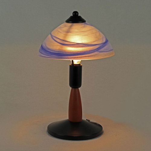 Biokef table lamp like new, 1970, wood and metal