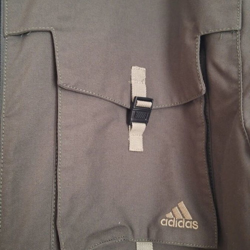 Adidas jacket size 2XL reversible to sleeveless, grey