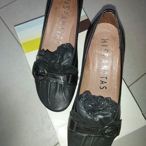 Hispanitas black platforms like new, minimally worn