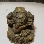 Plaster frog used decorative figurine