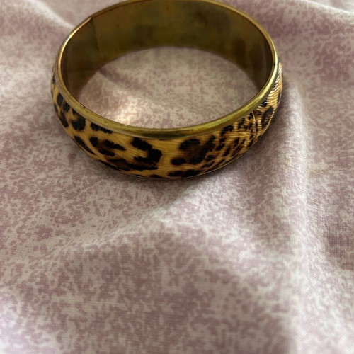 Leopard Print Bracelet Like New, Black and Brown