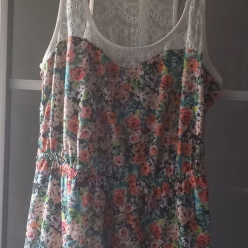 Bershka dress size L with waist lining, sheer