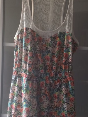 Bershka dress size L with waist lining, sheer