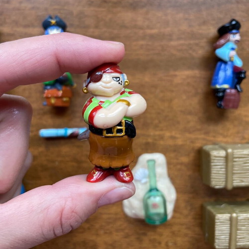 Kinder Surprise figures used, pack of 12 monsters and pirates