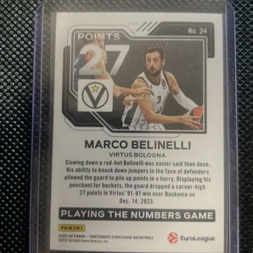 Marco Belinelli Virtus Bologna Euroleague Card new