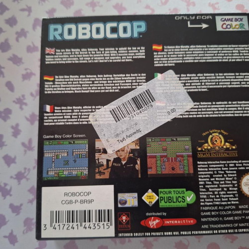 Robocop Game Boy Color like new, collectible with manuals