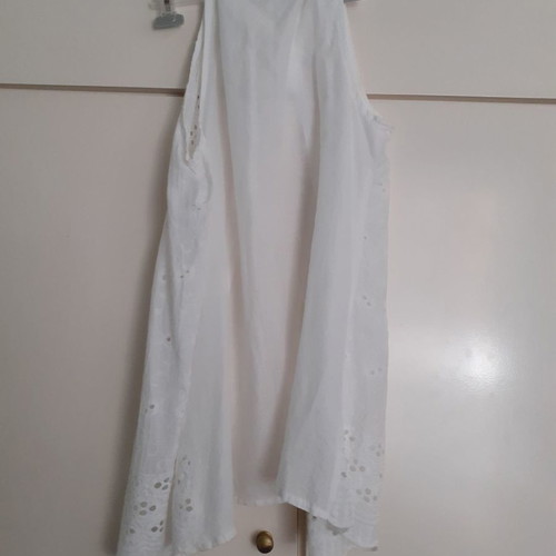 White long shirt with lace new, one size