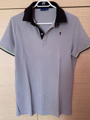 Trussardi polo t-shirt used, grey, size Medium