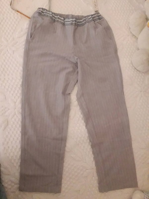 Box pants gray with stripes, new, slightly elastic, size L XL