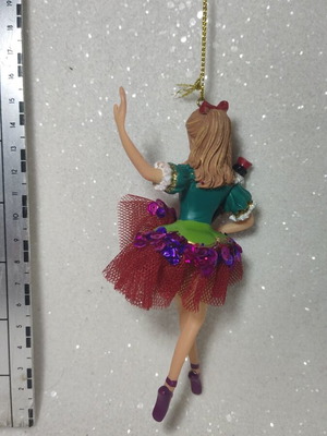 Ballerina with Nutcracker hanging ornament