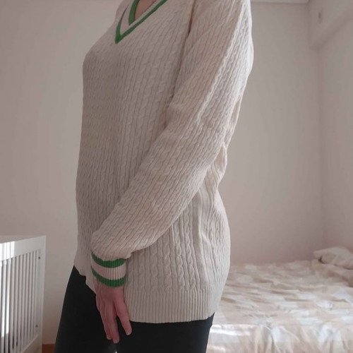 Cashmere Sweater size L new, white