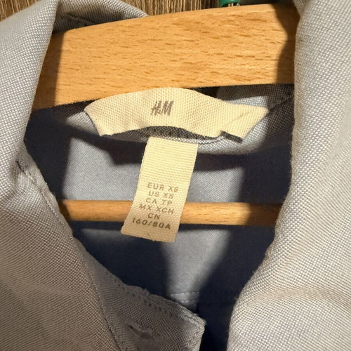H&M Oversize Shirt Like New, Blue, Size S