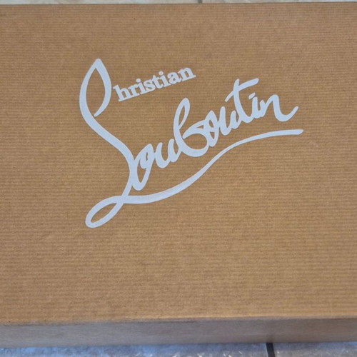 Christian Louboutin nude peep-toe pumps used, size 37.5