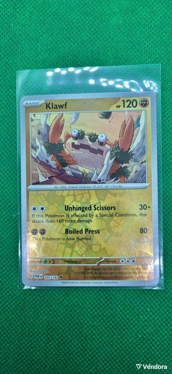 Klawf 105/182 Reverse Holo Pokemon - 3,80 - Vendora.cy Klawf 105/182 Reverse Holo Pokemon - 3,80 - Vendora.cy