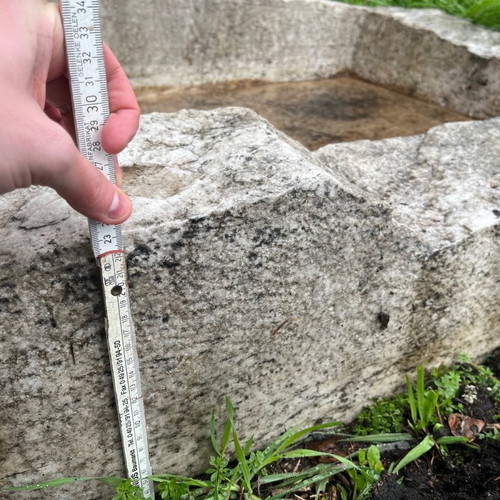Stone trough used with dimensions 23x140x95 cm
