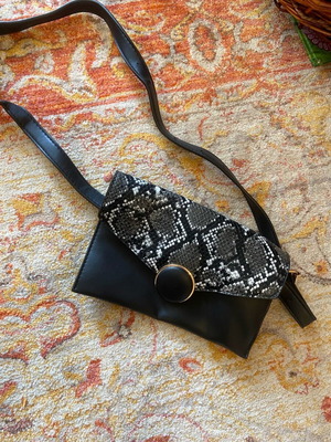 Belt bag faux leather like new with adjustable strap