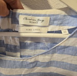 Christian Berg blouse, linen, white and blue, XL