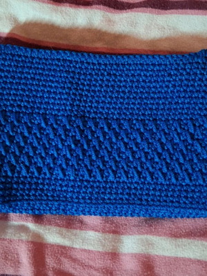 Blue handmade wrist bag new with zipper