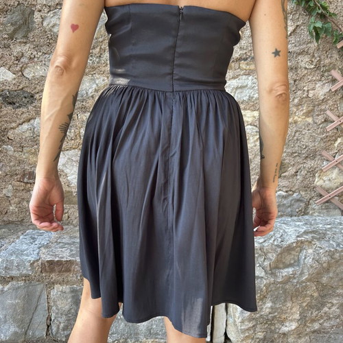 Befree black strapless dress with full skirt, size M