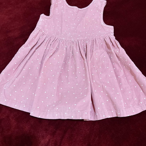 Baby dress for girl pink polka dot 100% cotton used 24-36 months