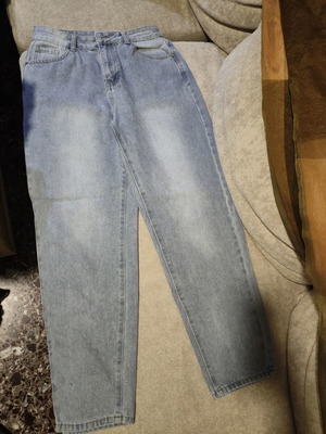 Shein cotton buggy jeans medium used, blue