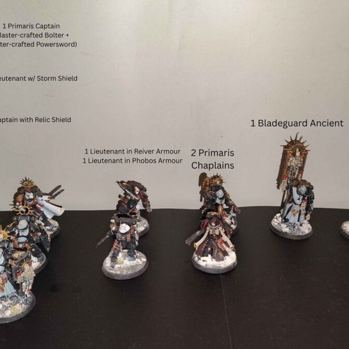 Raven Guard Warhammer 40K Space Marines army set